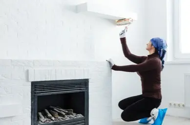 painting brick fireplace