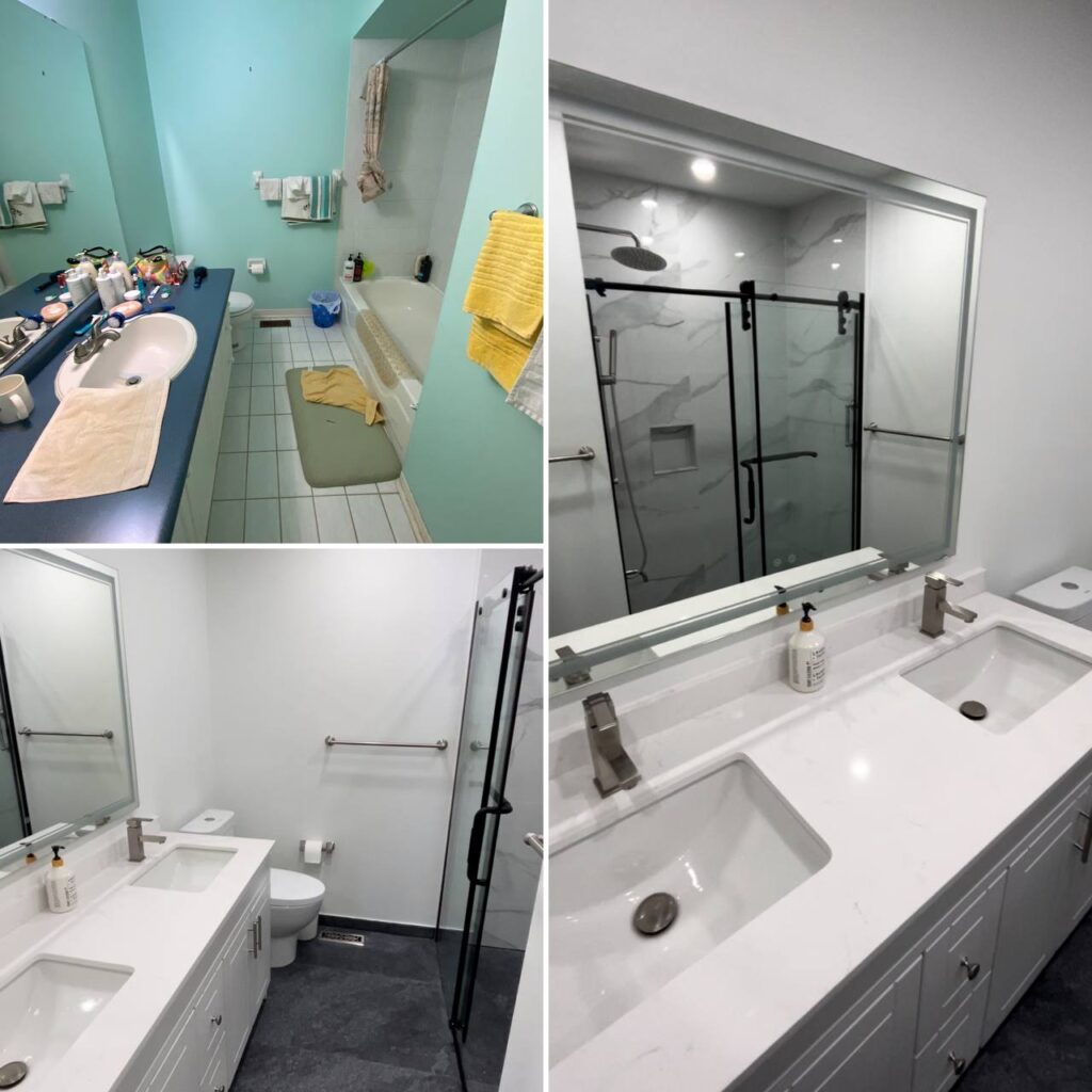 bathroom before after