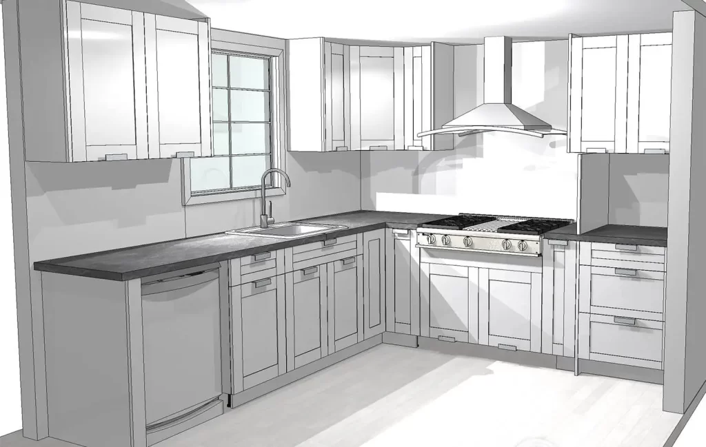 3d design kitchen cabinets