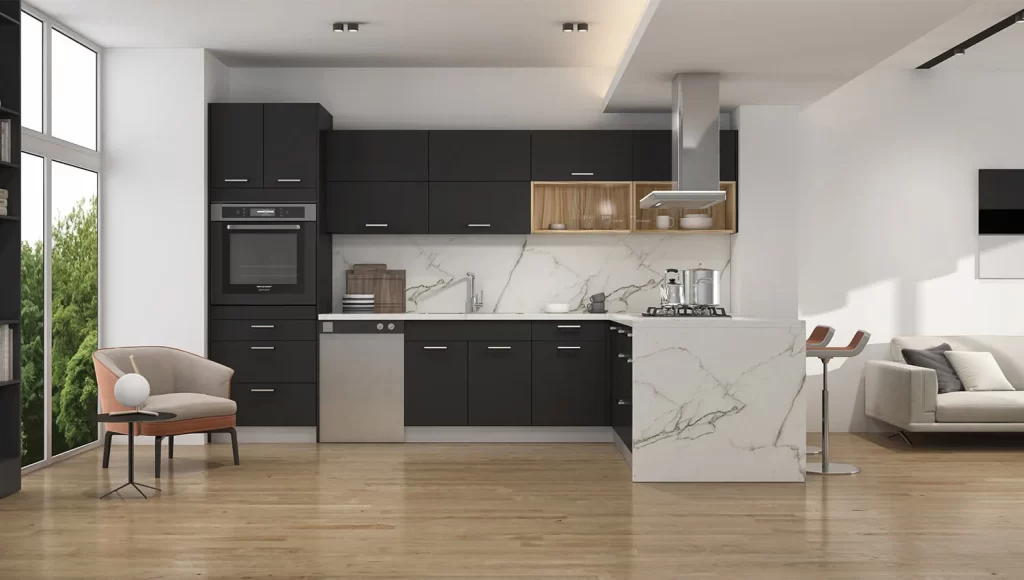 Kitchen cabinet Grand Style Matte Jet Black 1