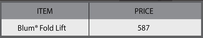 Blum Fold Lift table