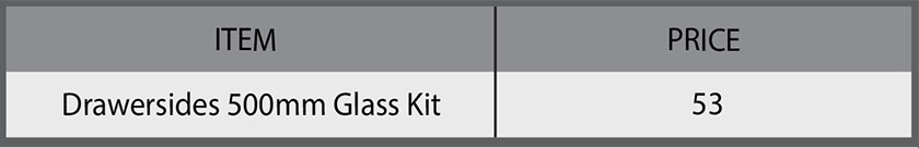 Drawer Glass Kit table