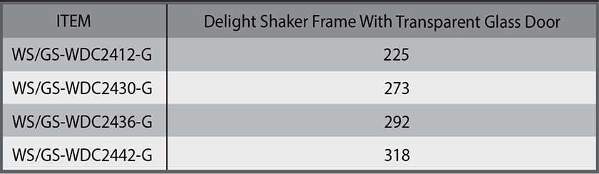 Wall Diagonal Cabinet Door Shaker table