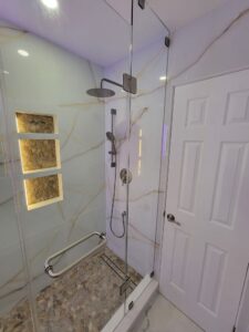 bathroom renovation contractors toronto the centerpiece of this bathroom is undoubtedly the custom designed, 4 piece glass shower enclosure