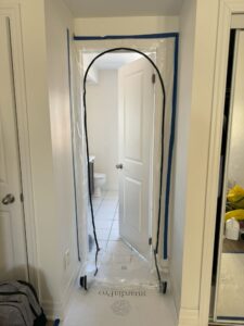 Dust Containment Measures To maintain air quality and minimize mess we use advanced dust control systems including self adhesive zipper