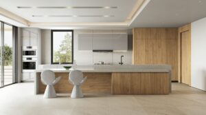 Glossy Pebble Grey + Kendal Oak