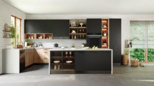 Matte Jet Black+Rustic Oak 1