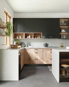 Matte Jet Black+Rustic Oak 3