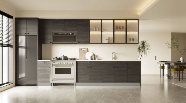 classic style dark wood glass doors