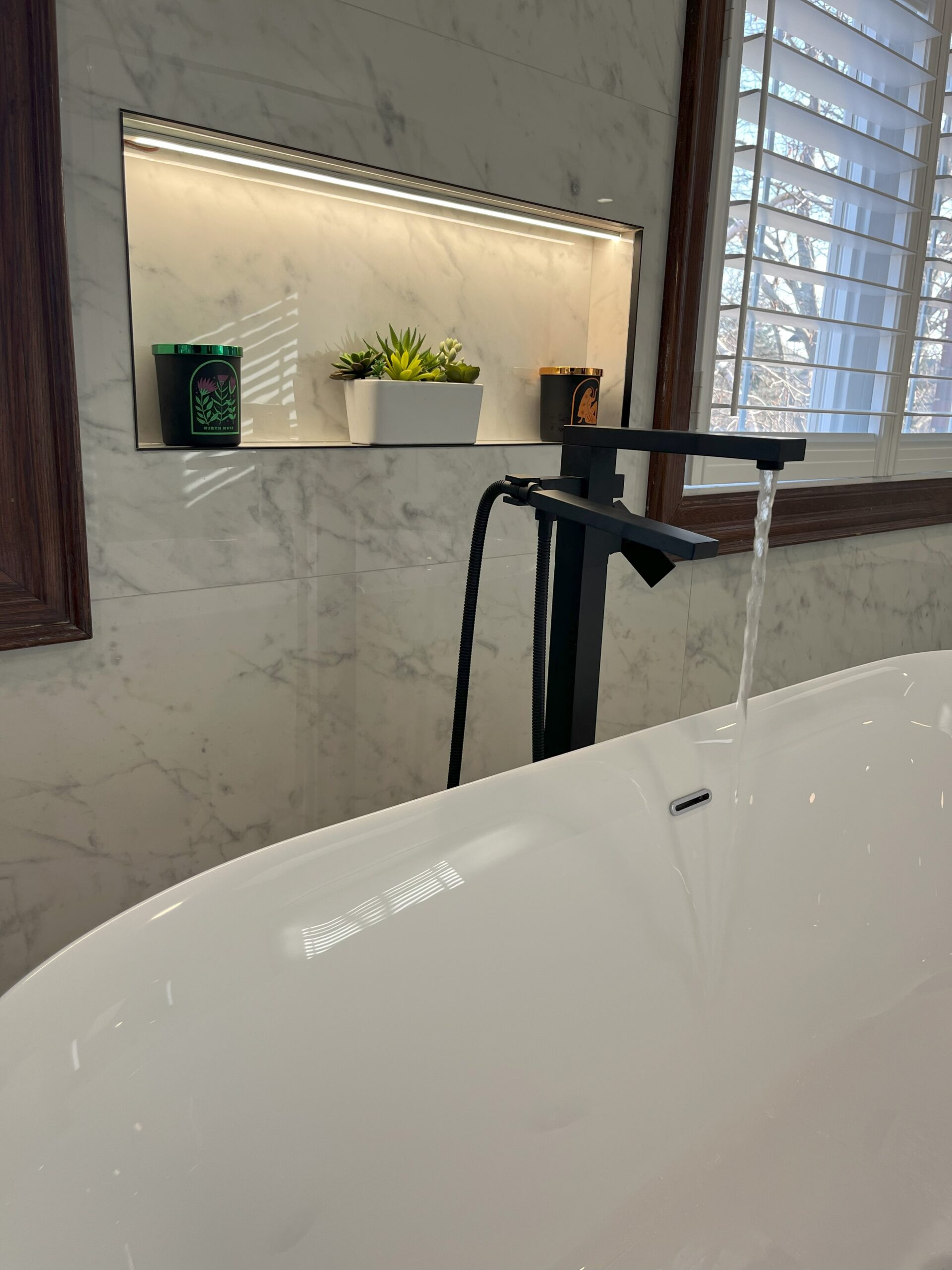 area tub custom niсhу with led light average cost of bathroom renovation Barrie