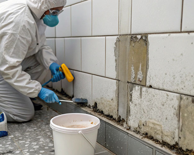 bathroom mold surface preparation and cleaning