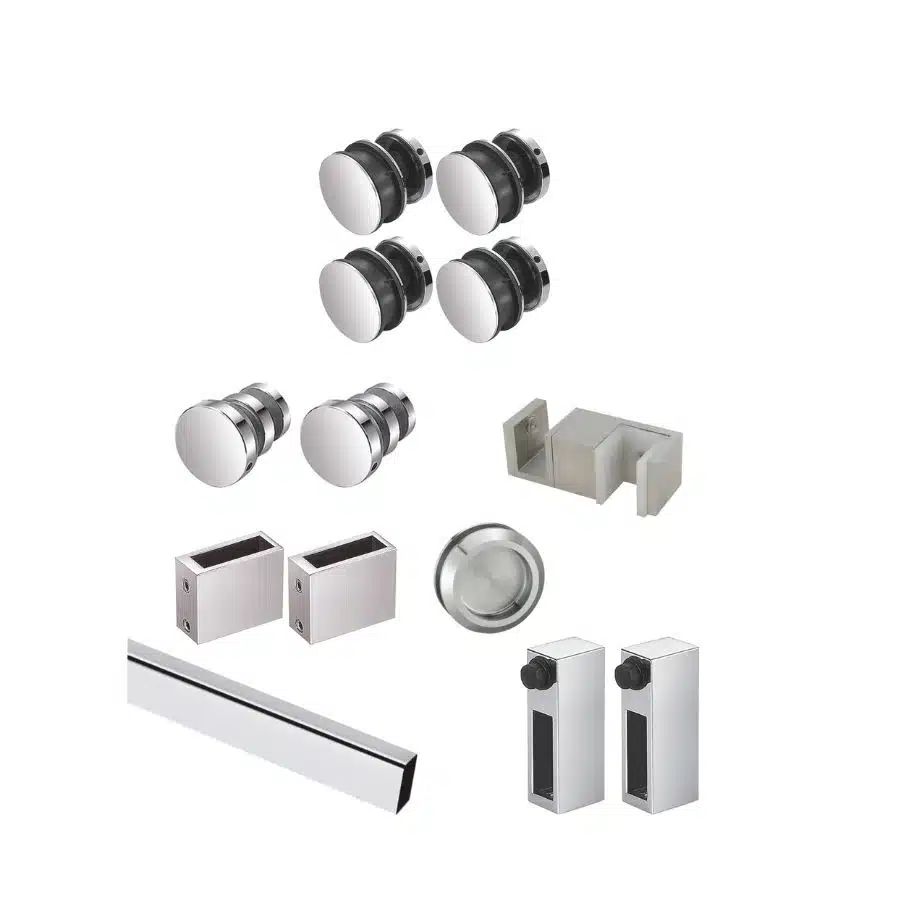 Link Hardware Deluxe 180° Serenity Sliding System chrome