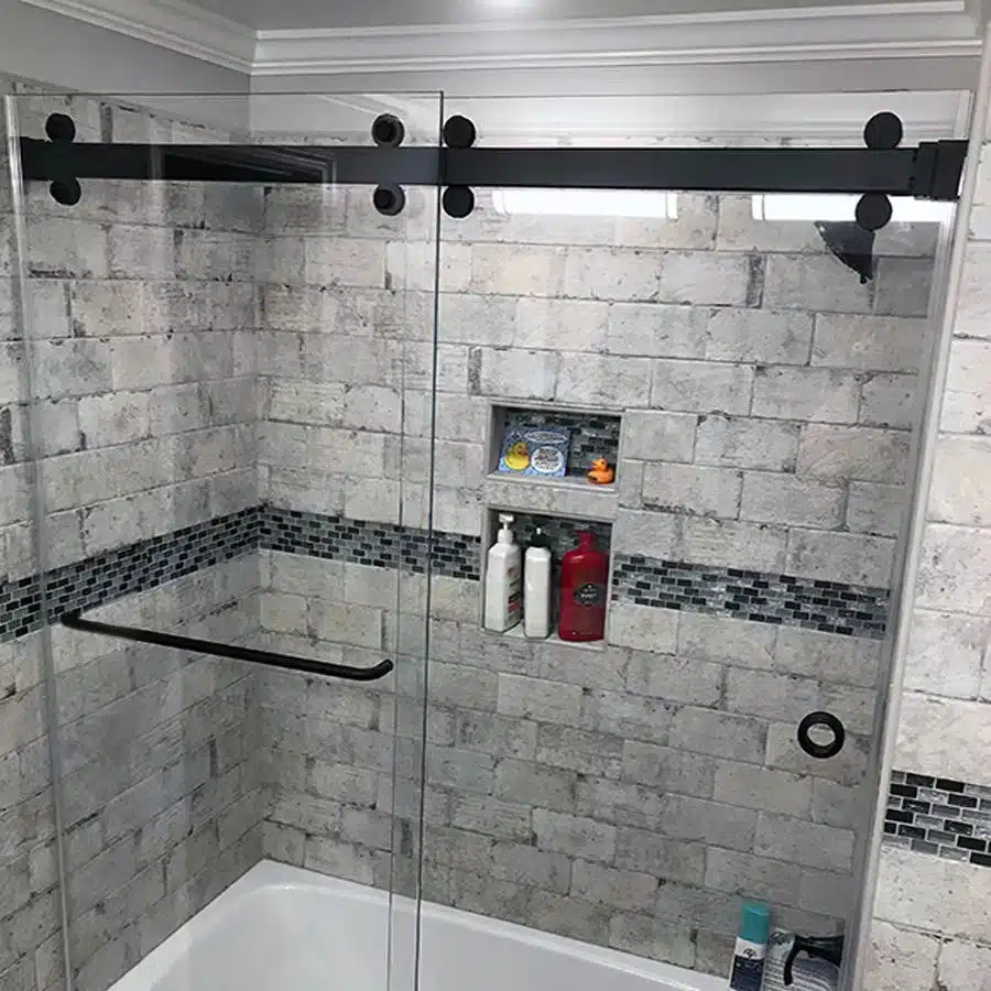 Link Hardware Deluxe 180° Two Door Bypass Sliding Shower Door System