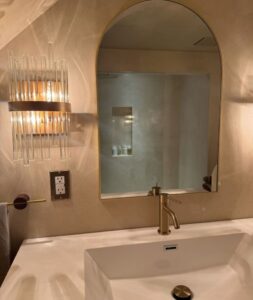 powder room renovation microcement GTA